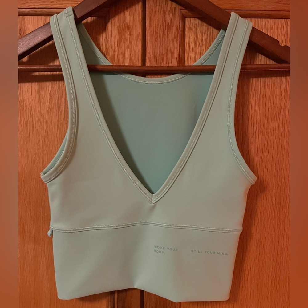 Lululemon Power Pivot Everlux Tank Top Motif Mint Green Reversible - Picture 10 of 14